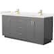 Option Dark Gray / White Quartz Top / Brushed Gold