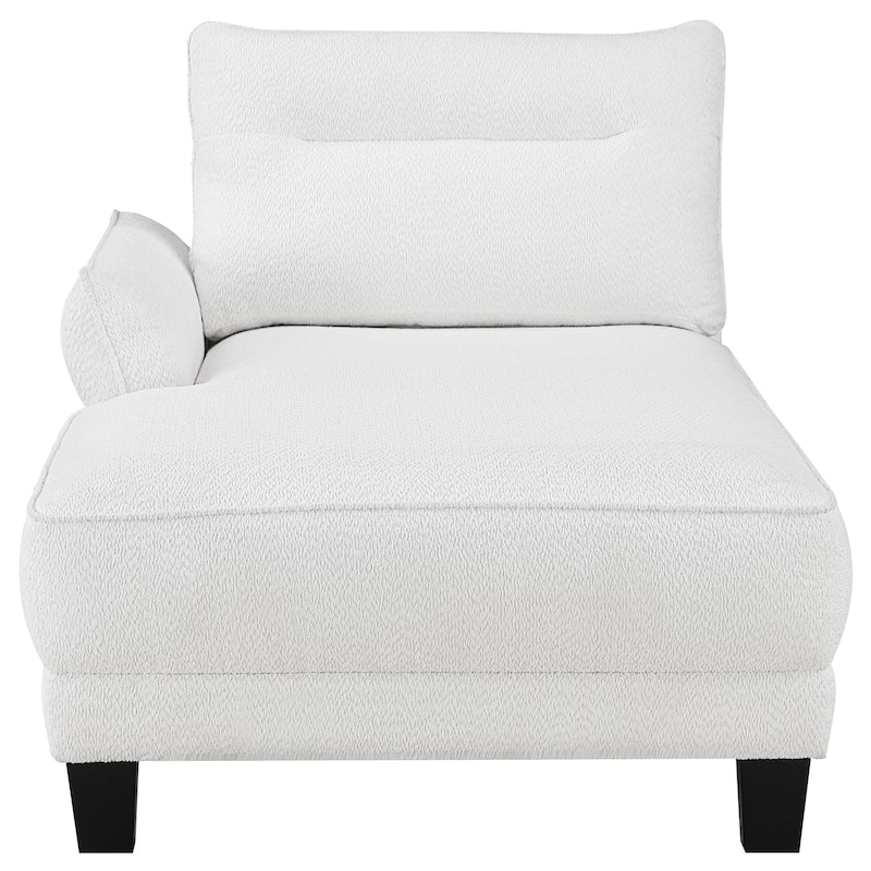 Caspian Upholstered Curved Arm Chaise Sectional Sofa