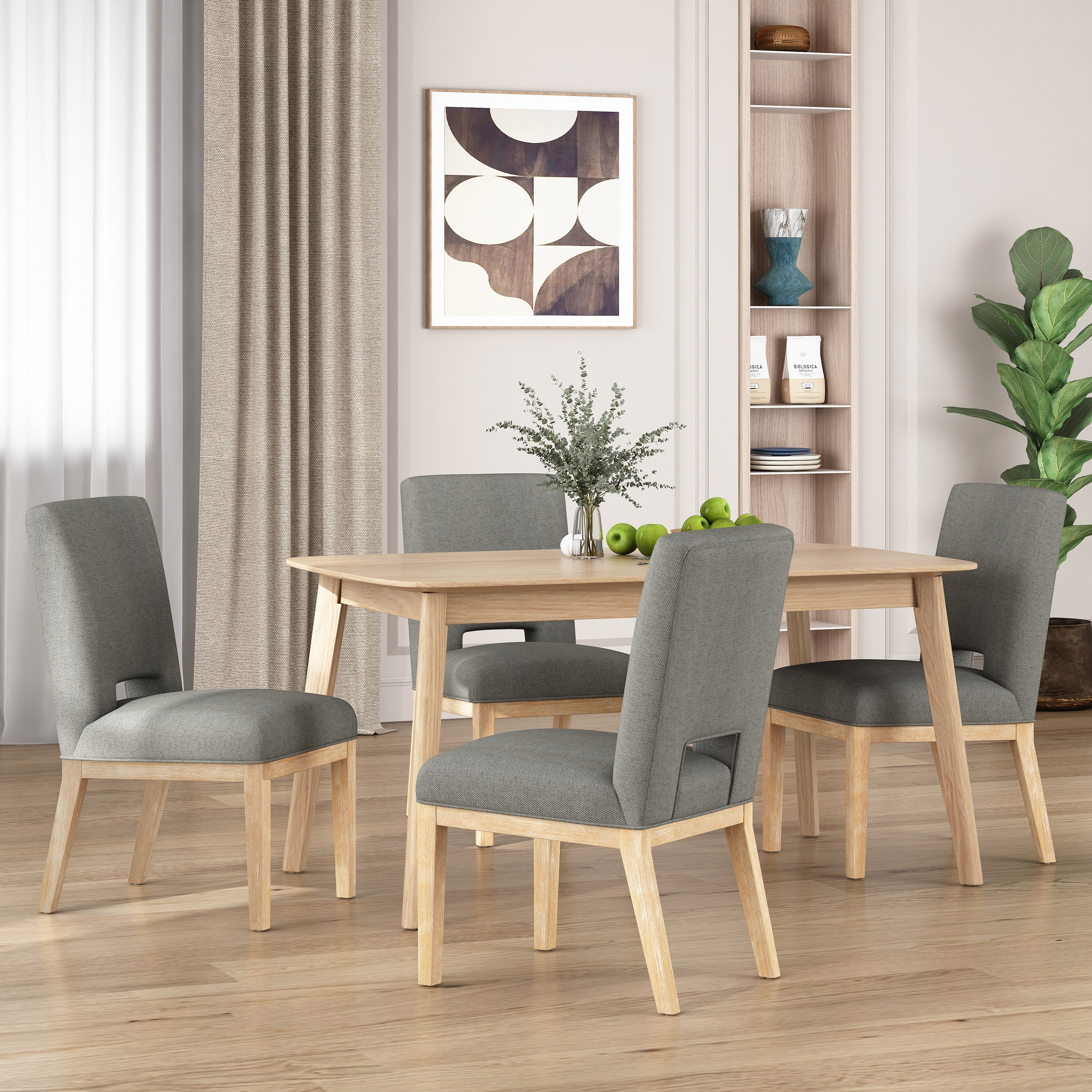 Light oak dining best sale chairs set of 4
