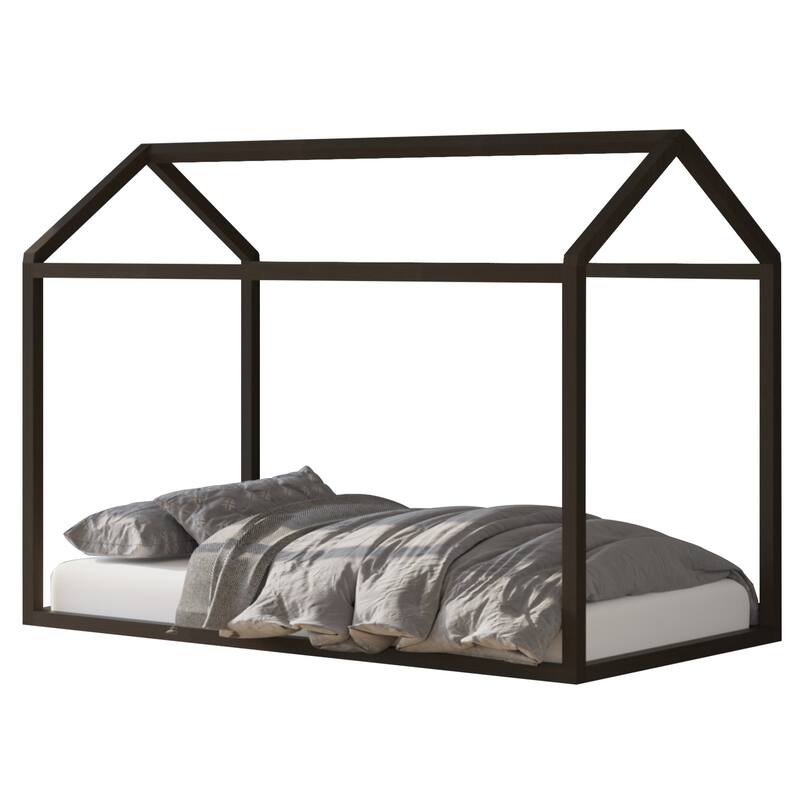 Perry Twin Solid Wood Canopy Bed