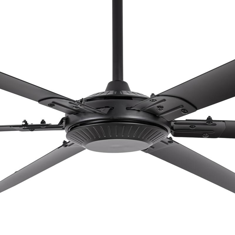 Ceiling Fan Modern 120" Industrial 6-Blade Black Metal