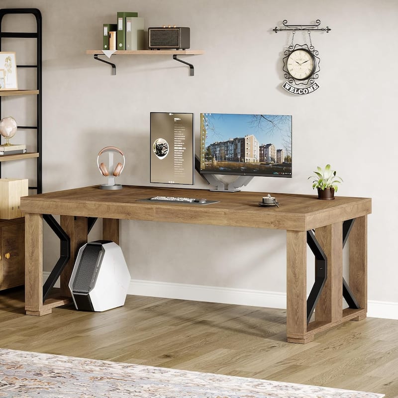 70.8-Inch Executive Computer Desk, Large Home Office Desk