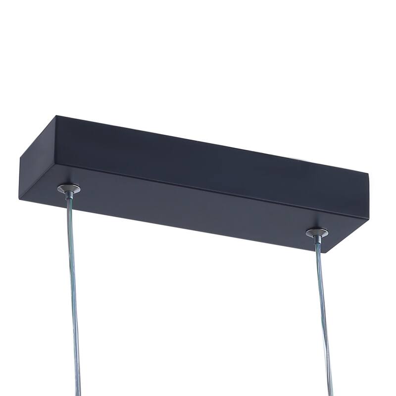 Modern 2-Light Wavy Linear LED Pendant Lamp for Kitchen Island