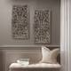 Madison Park Botanical Panel Distressed Carved Wood 2-piece Wall Decor Set - Bronze