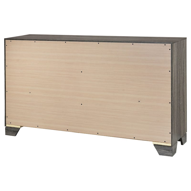 Funston Brown Oak 6-drawer Dresser Cabinet