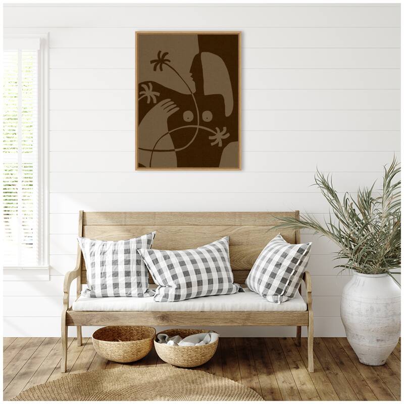 Kate and Laurel Sylvie The Land Story 6 Framed Canvas by Shatha Al Dafai