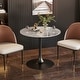 preview thumbnail 25 of 27, Kitchen Dining Table Marble Tabletop Round Modern Sintered Stone Bar Bistro Table Jadiete