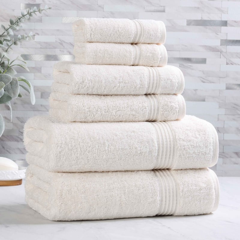 Superior Heritage Egyptian Cotton Absorbent 6-Piece Towel Set