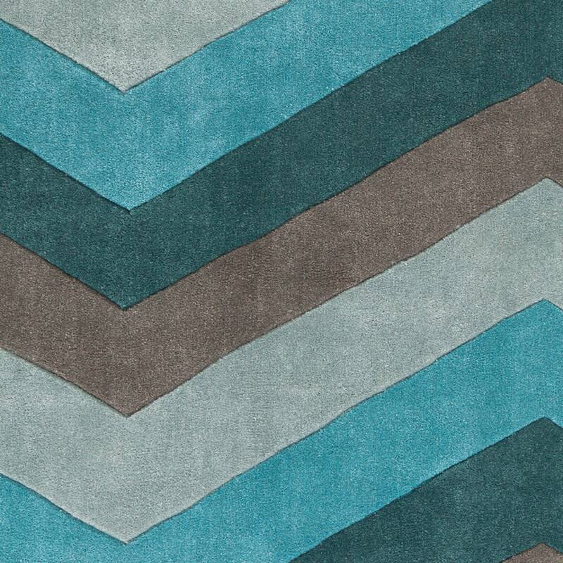 Hand-tufted Chevron Geometric Contemporary Area Rug