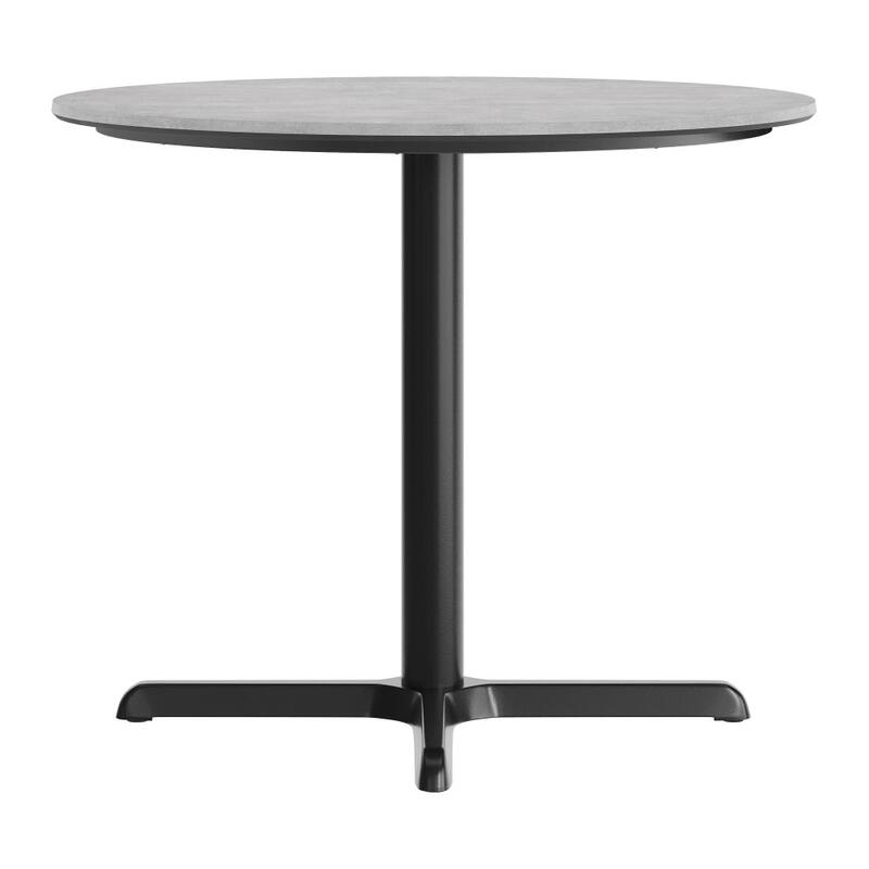 Commercial HPL Tabletop with Table Height Crisscross Base - 36"W x 36"D x 29.5"H