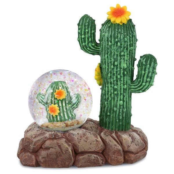 slide 2 of 7, CoTa Global Cactus Snow Globe Figurine with Sparkling Glitter - 45mm - 3.5″Lx2″Wx4.3″H