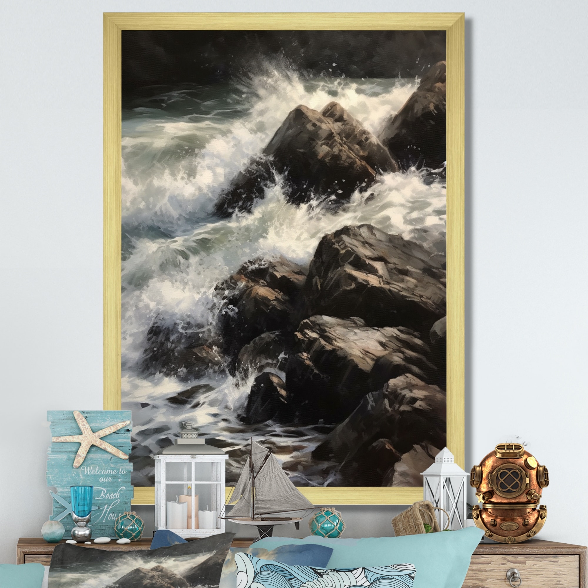 framed seaside prints