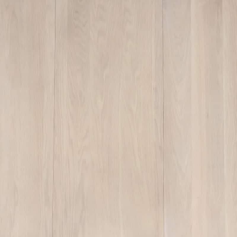 Hiny Dining Table, Pedestal Base, Extendable 60-78 Inch White Wood Top - White Oak