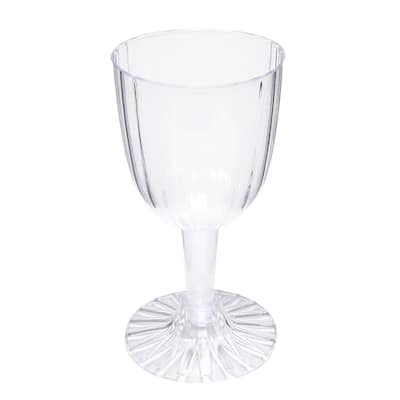 Set of 36 Pcs Clear Plastic Champagne Flute Disposable Cup 5in - 5" H x 2.5" D