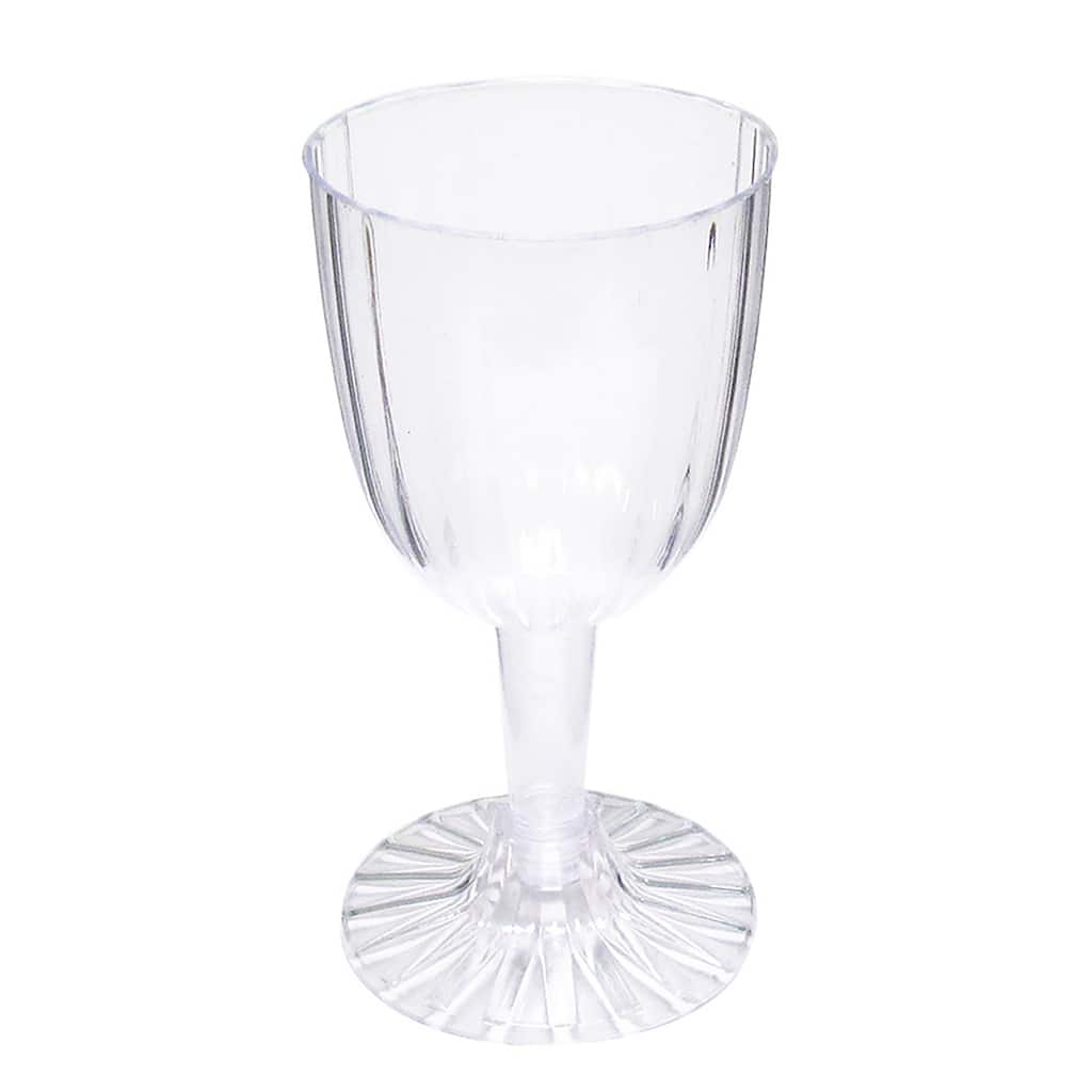 Set of 36 Pcs Clear Plastic Champagne Flute Disposable Cup 5in - 5" H x 2.5" D - 5" H x 2.5" D