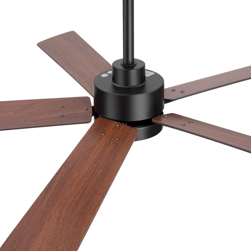 52-Inch 5-Blade Integrated LED Ceiling Fan with Light Remote and Downrod
