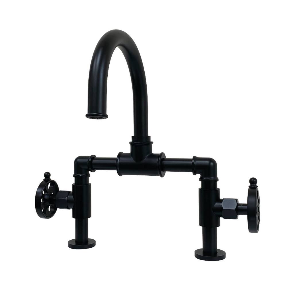 Kingston Brass Belknap 1.2 GPM Deck Mounted Bridge Bathroom Faucet