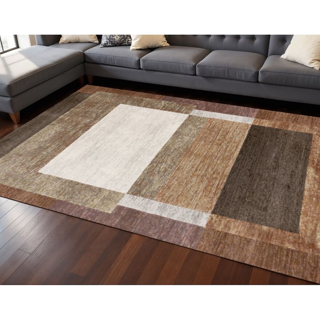 HomeRoots Geometric Modern Rectangle Area Rug - 8' X 11'