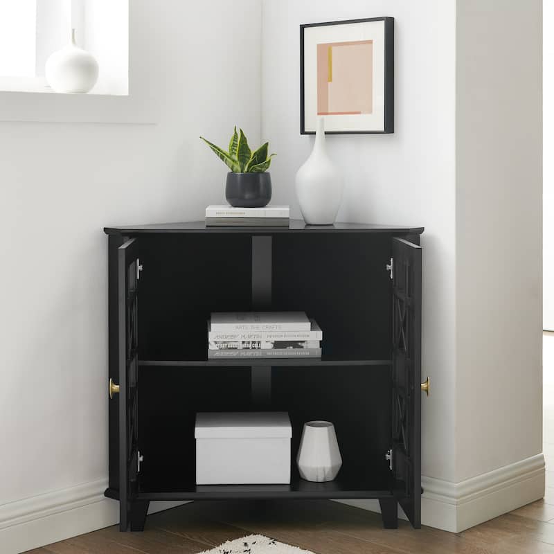 Middlebrook Loches 32-inch Fretwork Corner Cabinet