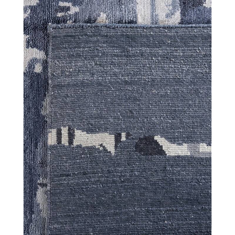 Modern One-of-a-Kind Hand-Knotted Area Rug - Ivory, 9' 3" x 12' 3" - 9' 3" x 12' 3"
