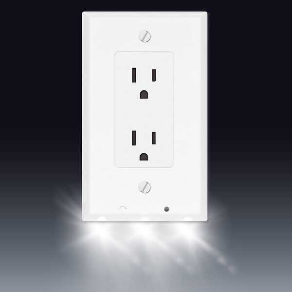 Shop Powerglow Wall Outlet Plate 3 LED Night Light On/Off ...