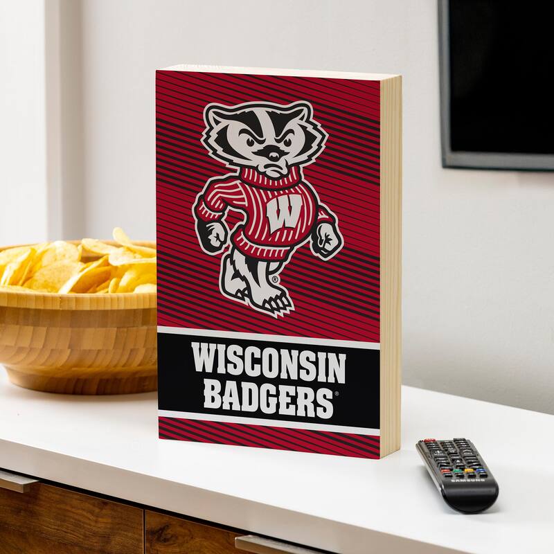 University of Wisconsin-Madison Wooden Tabletop Mantel Shelf Sign - 8" x 12"