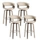 preview thumbnail 119 of 167, Glitzhome Set of 2 or 4 Modern Counter & Bar Height Wooden Swivel Bar Stools Set of 4 - Grey PU - Bar Height