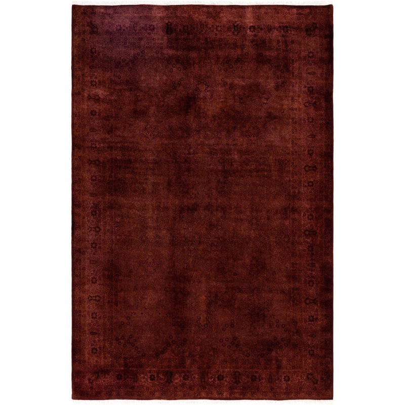 Overdyed One-of-a-Kind Hand-Knotted Area Rug - Brown - 6' 3" x 9' 6"