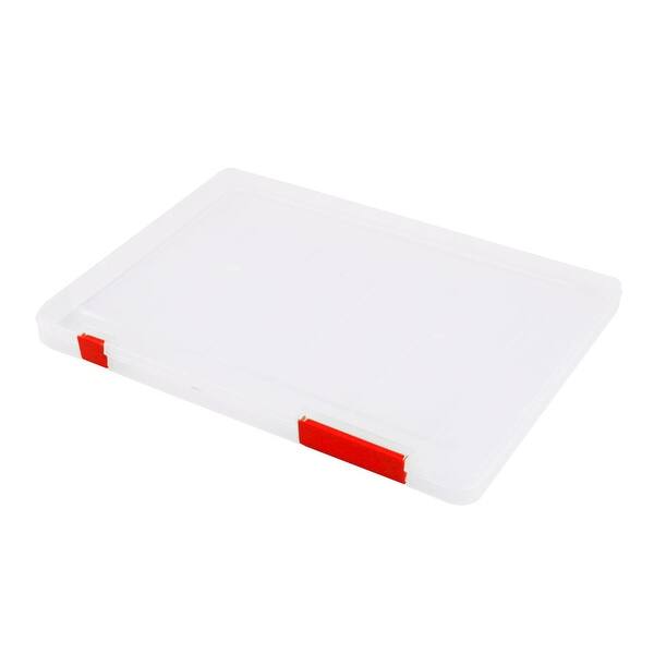 Office School Plastic A4 Paper File Document Receipt Holder Storage Box Case Red