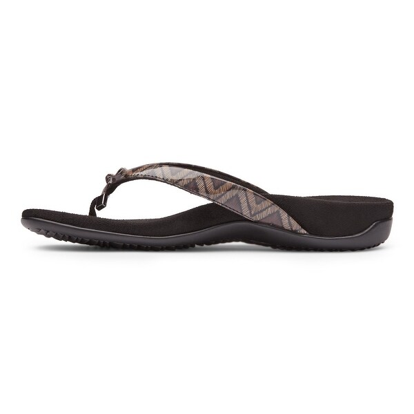 vionic bella toe post sandal black
