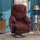preview thumbnail 52 of 59, Mcombo Electric Power Lift Recliner Fabric Chair with Massage Heat Burgundy