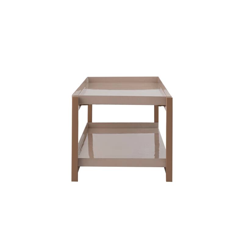 happimess Industrial Compact 10.75" 6-Pair 2-Tier Iron Shoe Rack