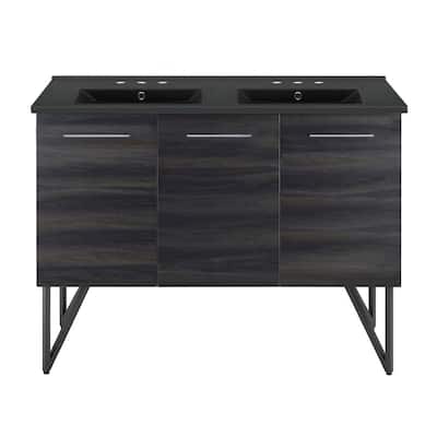 Swiss Madison SM-BV224D-3MB Annecy 48" Free Standing Double Basin