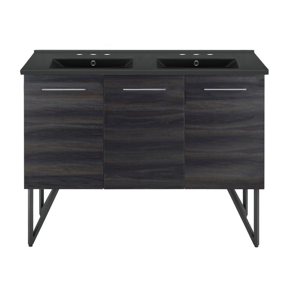 Swiss Madison SM-BV224D-3MB Annecy 48" Free Standing Double Basin