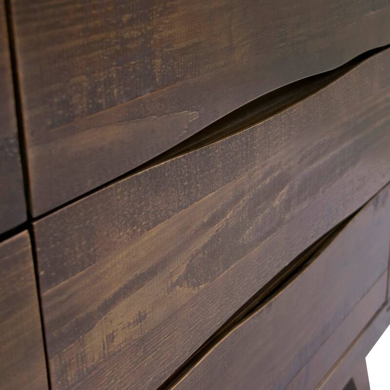 Steve Silver Panola Distressed Cocoa Dresser and Mirror