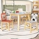 preview thumbnail 2 of 2, Five-piece Kid's Table and Chair Set with Cartoon Animal Patterns
