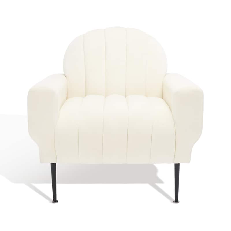 SAFAVIEH Couture Sassa Channel Tufted Accent Chair - 33" W x 34" D x 32" H - 33Wx34Dx32H