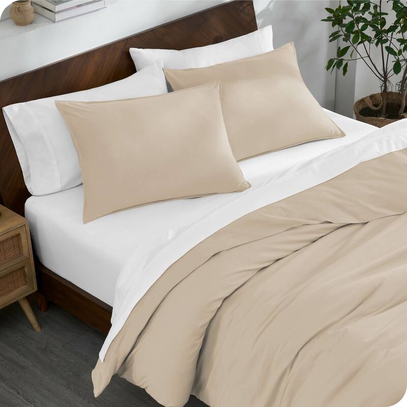 Bare Home Organic Cotton Jersey Duvet Cover Set