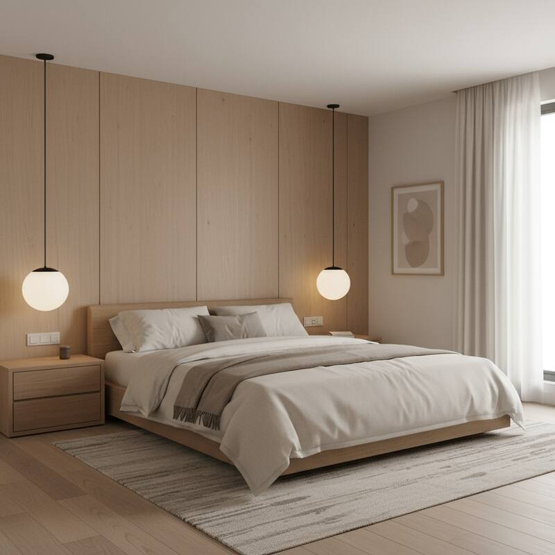 10 inch Diameter Etched White Glass Globe Integrated LED Pendant - Black