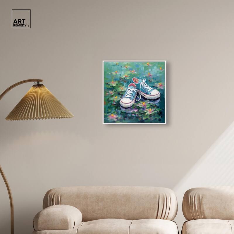 Lily Pad Sneakers II Canvas by Art Remedy