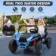 preview thumbnail 21 of 23, 24V Ride On Car Utv 2 Seater, Off-Road Kids Electric Vehicles with Metal Frame Blue