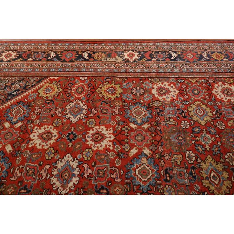 Pre-1900 Antique Sultanabad Large Rug Hand-Knotted Wool Carpet - 10'5"x 13'11"