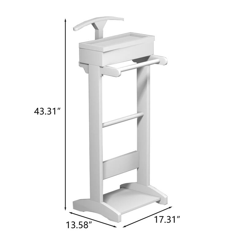 Modern Minimalist Coat Rack with Portable Clothing Rack, Storage Shelf, White Finish, for Entrance and Hallway, Living Room