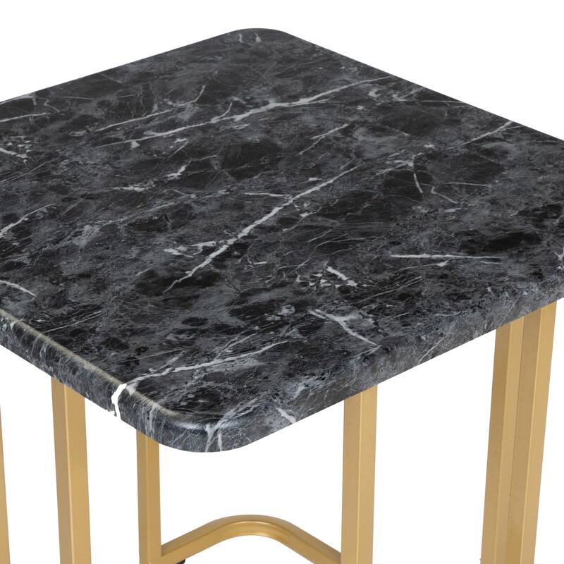 Deeanne Contemporary 47-inch Faux Marble Top 2-Piece Coffee Table Set by Furniture of America