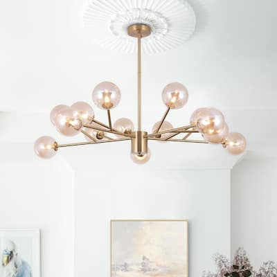 15-light Glass Globe Bubble Sputnik Chandelier