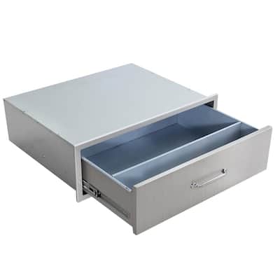 Effortless Sliding Rails Outdoor Kitchen Drawer with Spacious Storage Capacity
