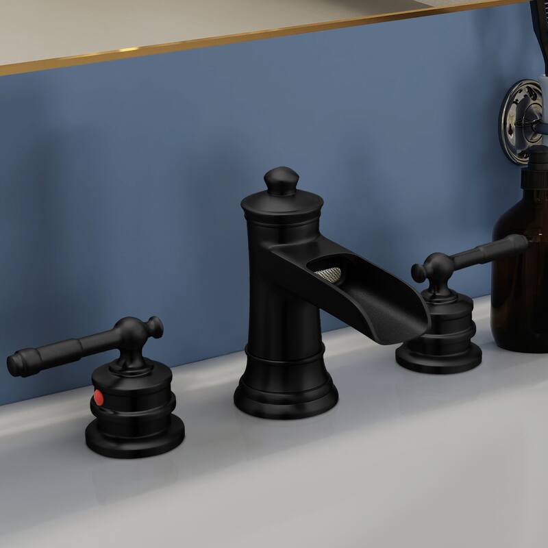 Topcraft Two Handle Waterfall Bathroom Faucet with Pop-Up Drainer