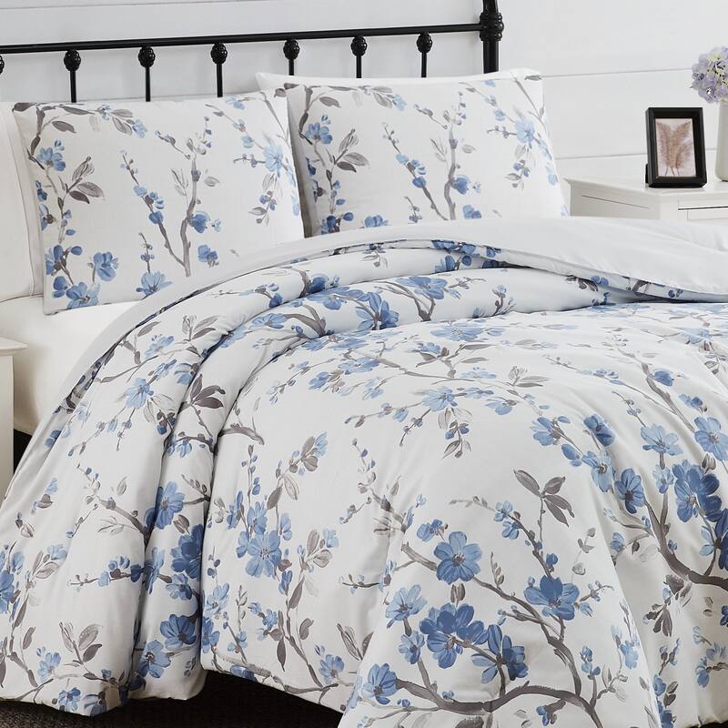 Cannon Kasumi Floral 3 Piece Duvet Cover Set