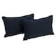 20-inch by 12-inch Lumbar Throw Pillows (Set of 2) - Navy