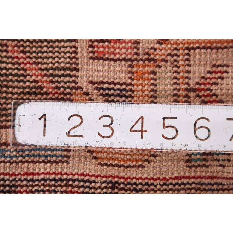 Hand Knotted Oriental 100% Wool Carpet Traditional Tribal Red Shiraz Area Rug - 9' 10'' X 6' 8''